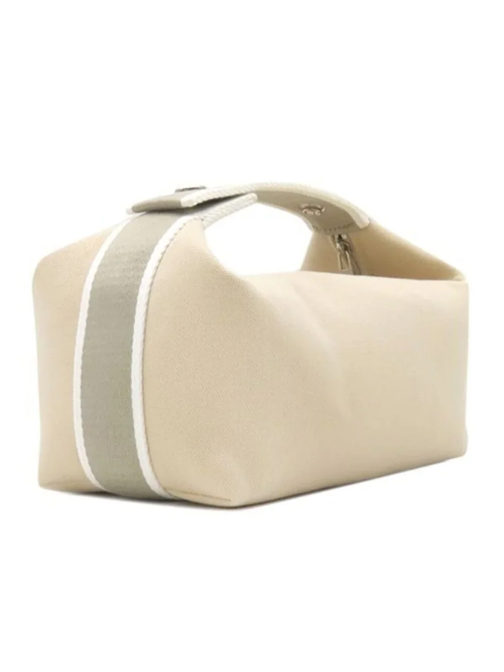 Hermes Pouch Brid-a-brac PM Cotton Canvas Natural Silver Vanity H Logo